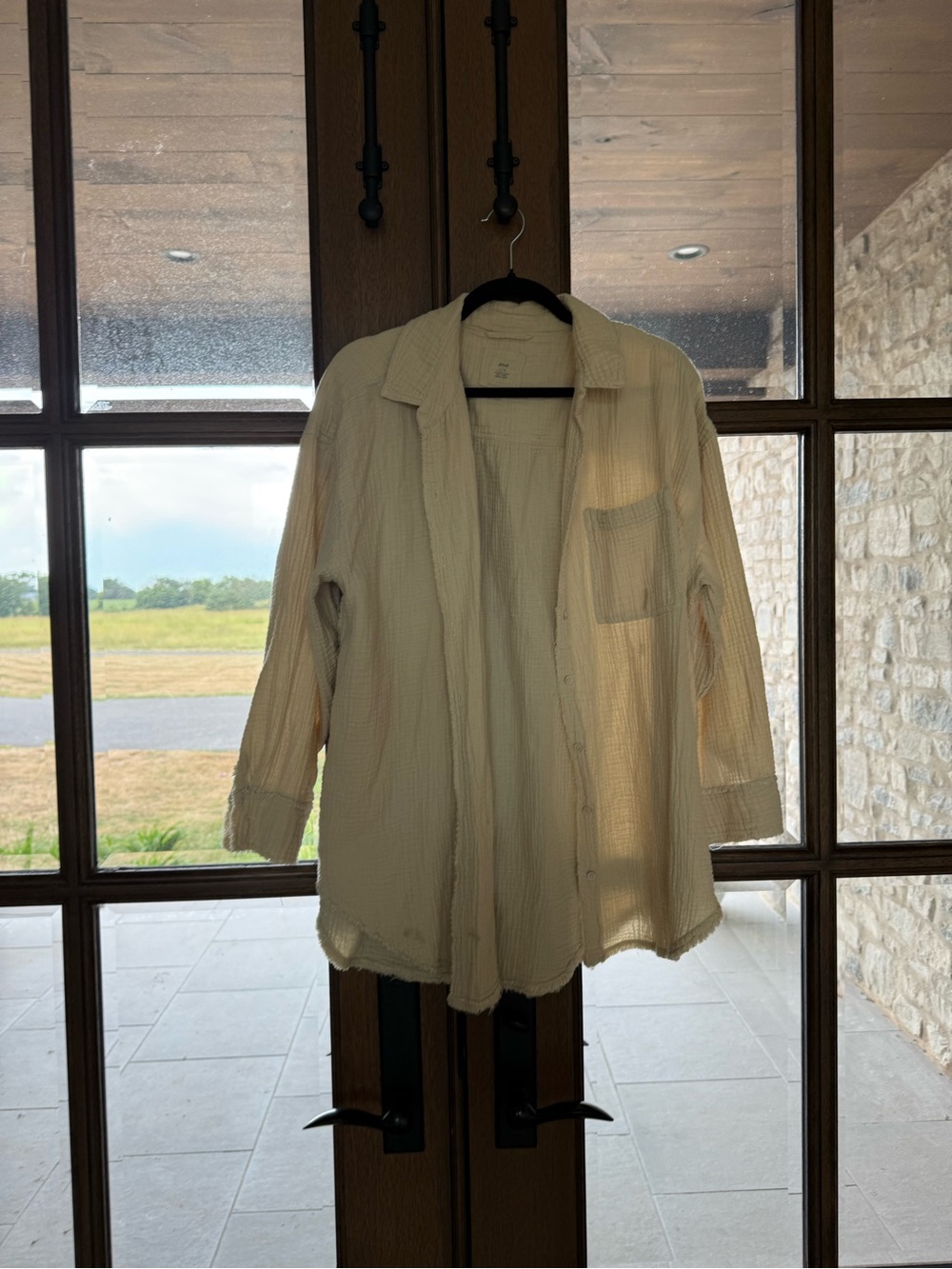 AERIE GAUZE BUTTON UP SHIRT